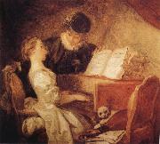 Jean Honore Fragonard The Music Lesson painting